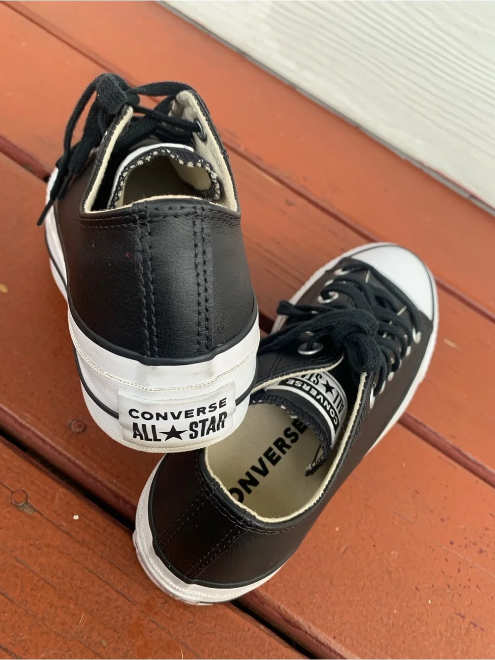 Converse Black Low-Top Platform Sneakers